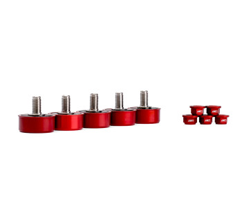 Stainless Steel Cush Drive Rubber 5 Dampers Kit - Red